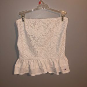 Floral White Hollister Tube Top